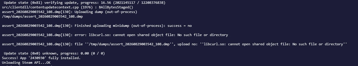 Message de fin d'installation