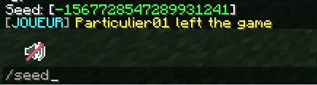 Résultat commande /seed